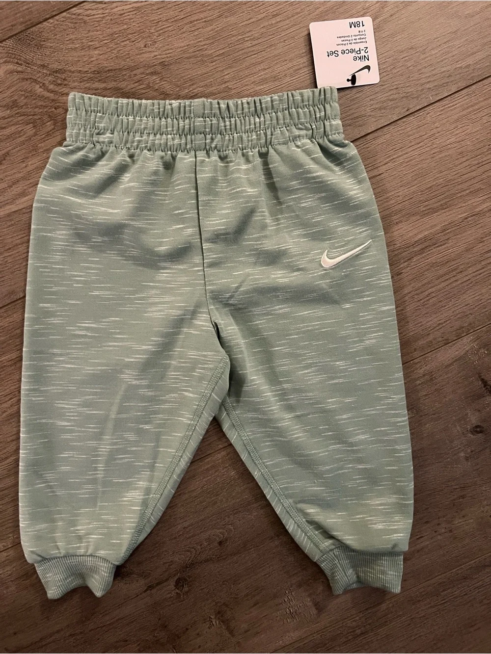 Nike Toddler Mint Green Heathered Sweatshirt & Joggers Set